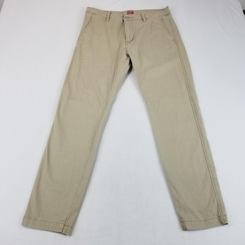 Levi's XX Chino Standard Taper Pants Mens 32x32 Beige Khaki Stretch Casual